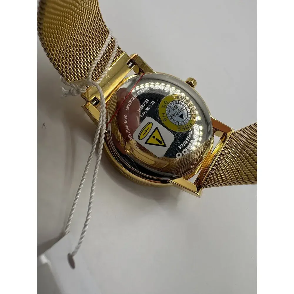 Movado Men's Swiss Museum Gold-Tone PVD Stainless Steel Mesh Bracelet Watch 40mm